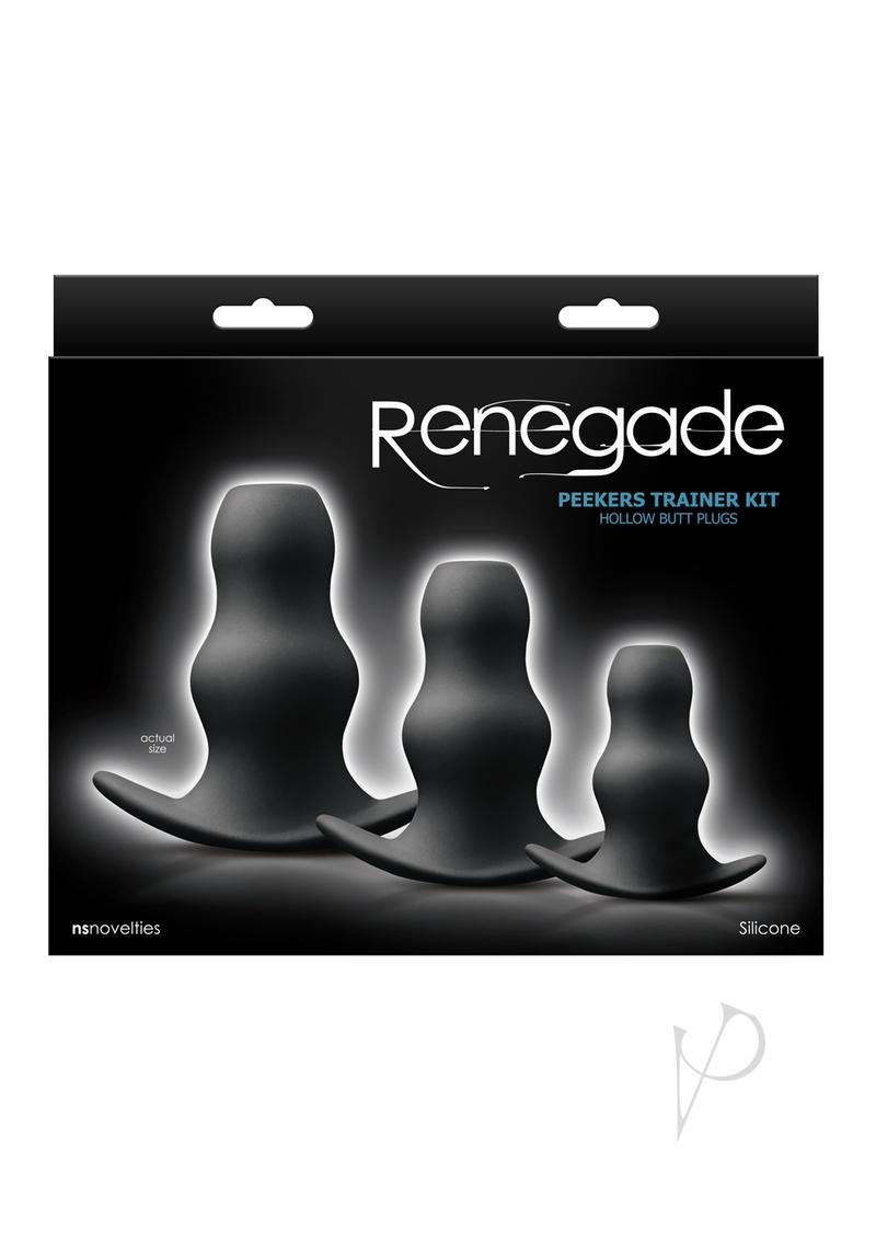 Renegade Peekers Trainer Silicone Hollow Butt Plugs Kit (3 Per Set)