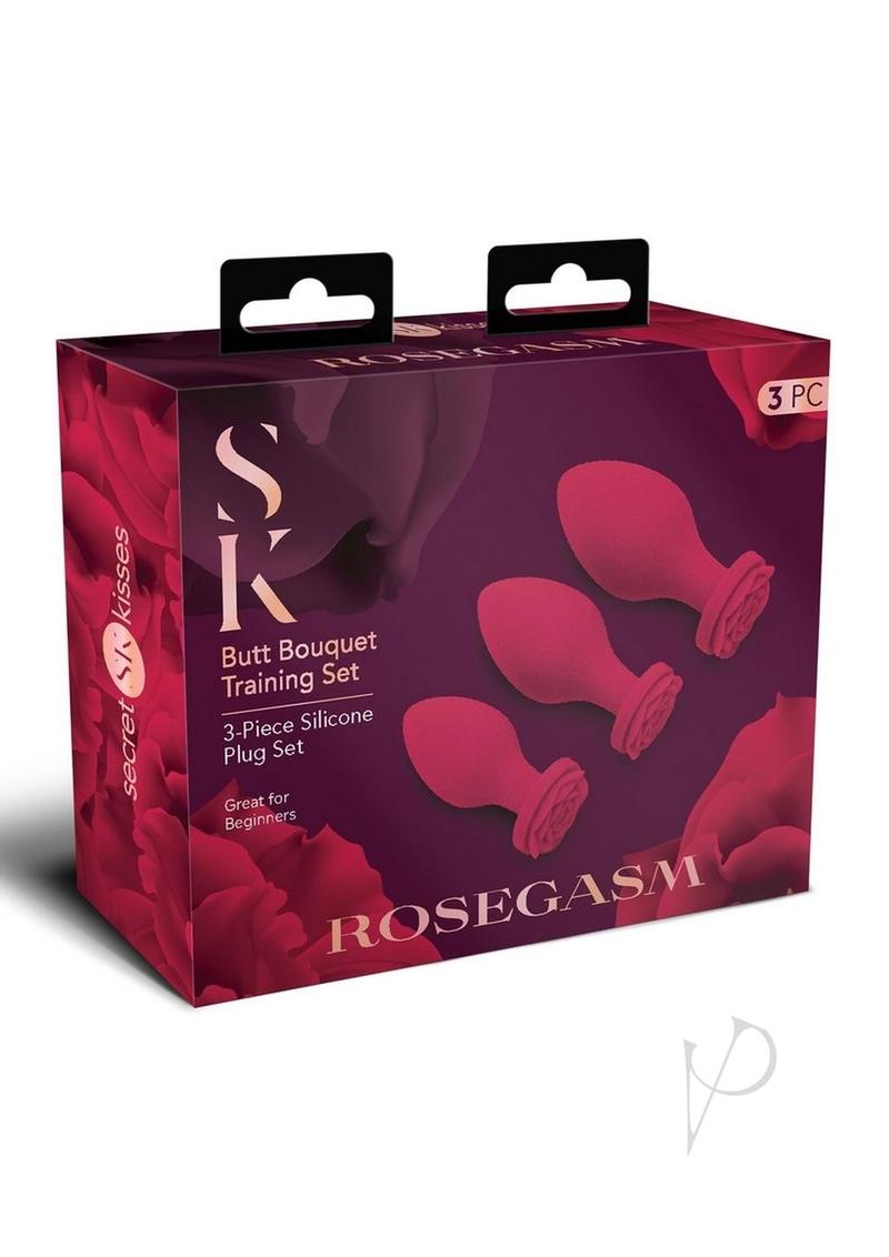 Secret Kisses Rosegasm Butt Bouquet Training Set Silicone Butt Plugs (3 Piece)