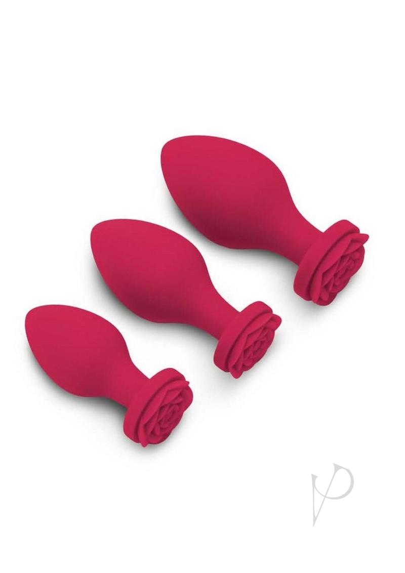 Secret Kisses Rosegasm Butt Bouquet Training Set Silicone Butt Plugs (3 Piece)
