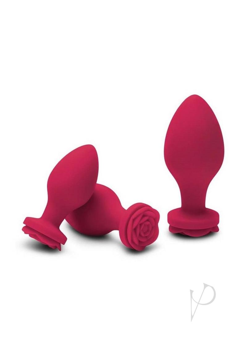 Secret Kisses Rosegasm Butt Bouquet Training Set Silicone Butt Plugs (3 Piece)