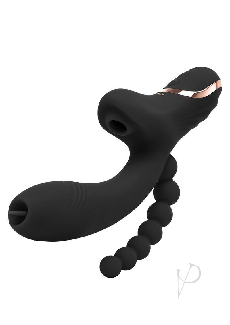 Bodywand G-Play Rechargeable Silicone G-Spot & Suction Vibrator with Anal Beads