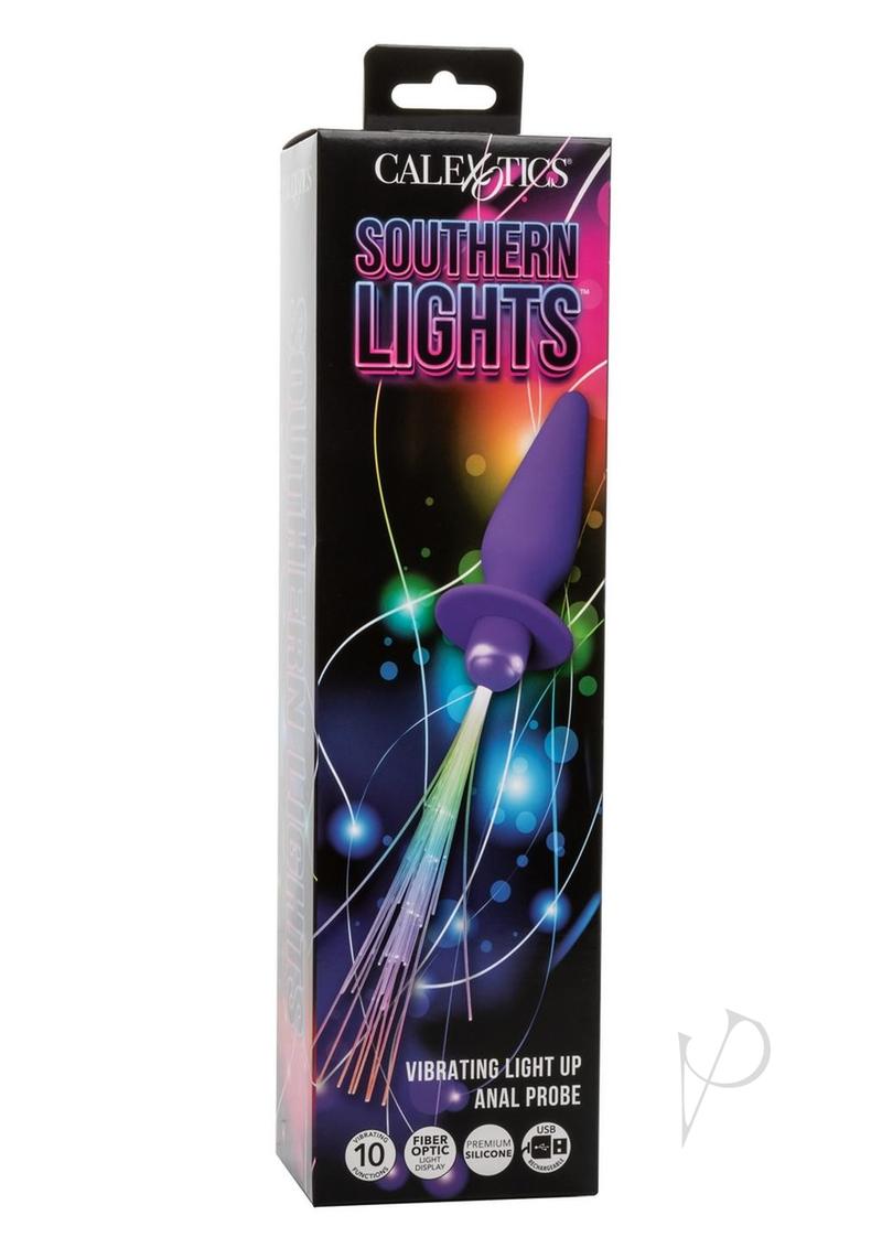 Southern Lights Rechargeable Silicone Vibrating Light Up Anal Probe