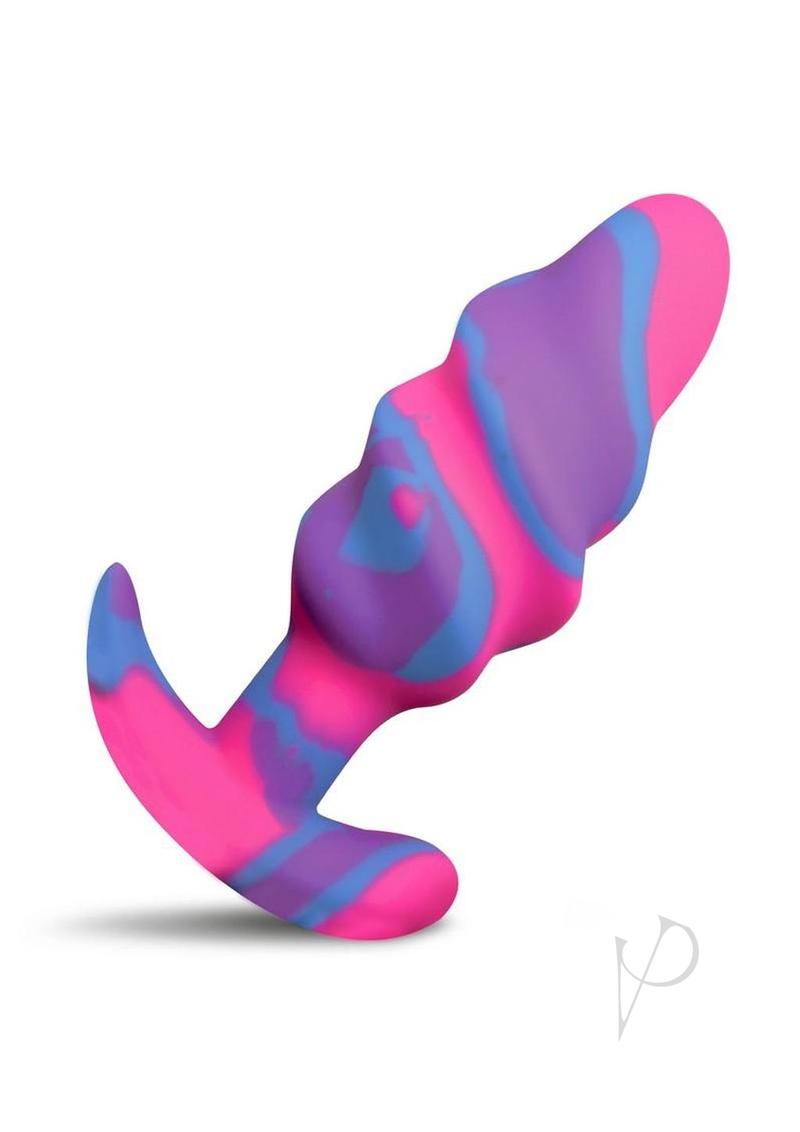 Creature Cocks Unicorn Swirl Silicone Butt Plug - Medium