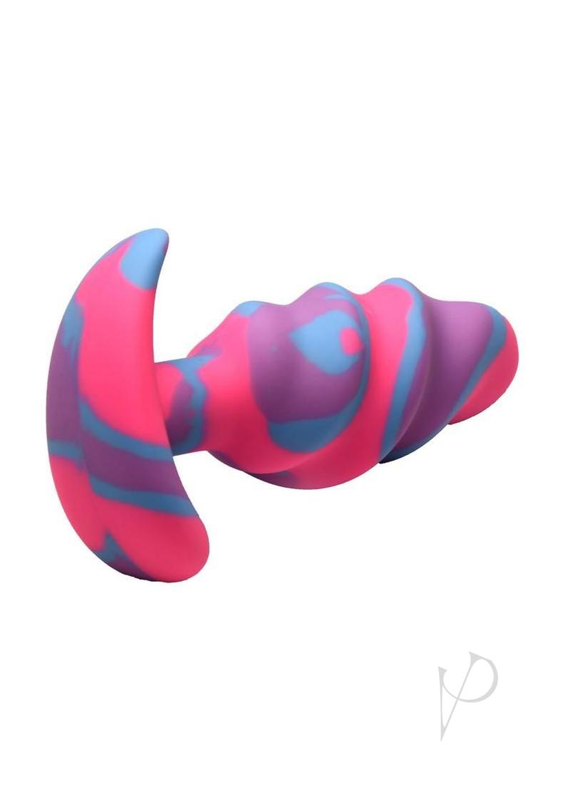 Creature Cocks Unicorn Swirl Silicone Butt Plug - Medium