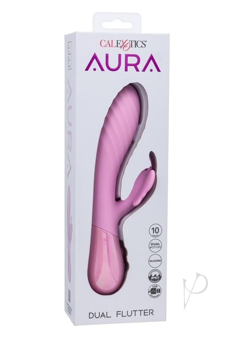 Aura Dual Bunny Rechargeable Silicone Rabbit - Purple