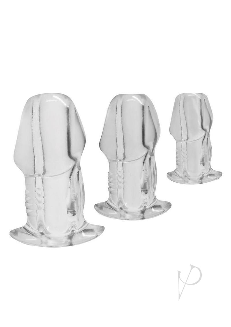 Master Series Dicked Hollow Anal Plug Set (3 Piece)