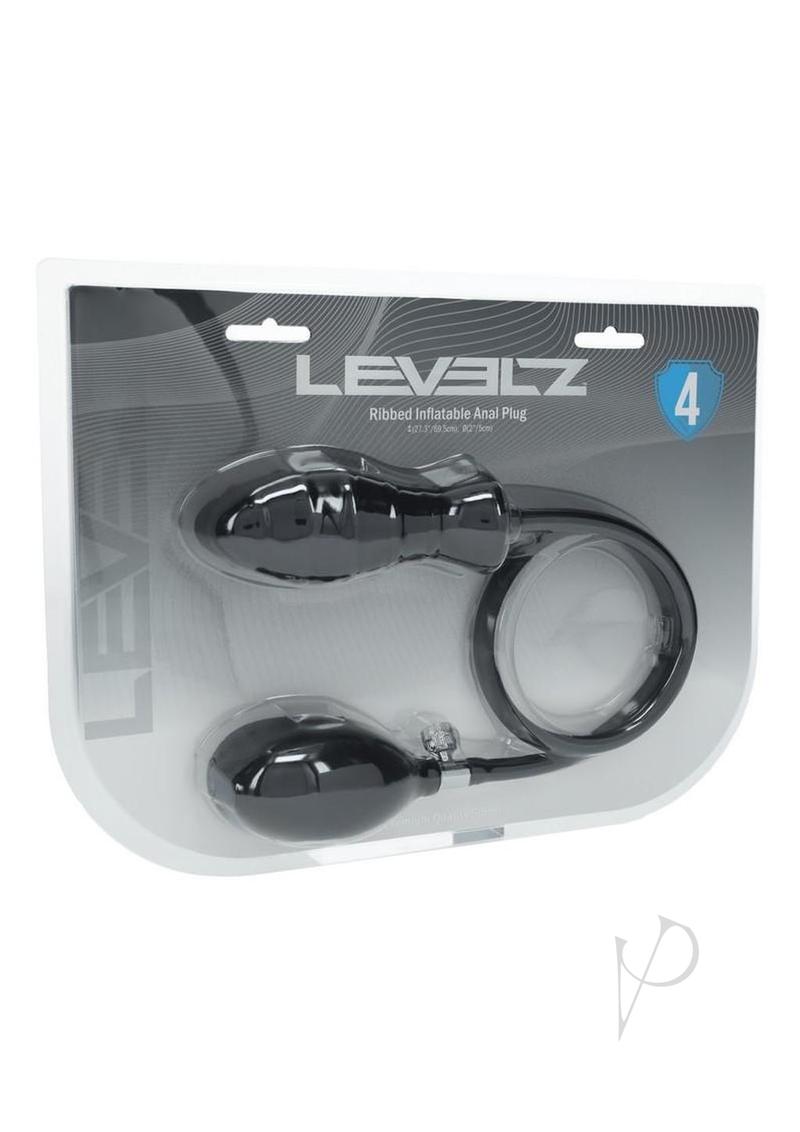 Levelz Ribbed Inflatable Silicone Anal Plug