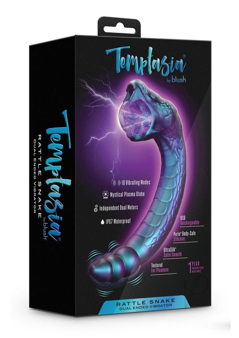 Temptasia Rattle Snake Rechargeable Vibrator - Dark Millenia Purple