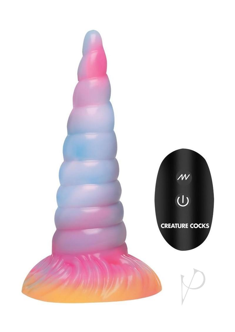 Creature Cocks Unicorn Glow-in-the-Dark Vibrating Rechargeable Silicone Dildo