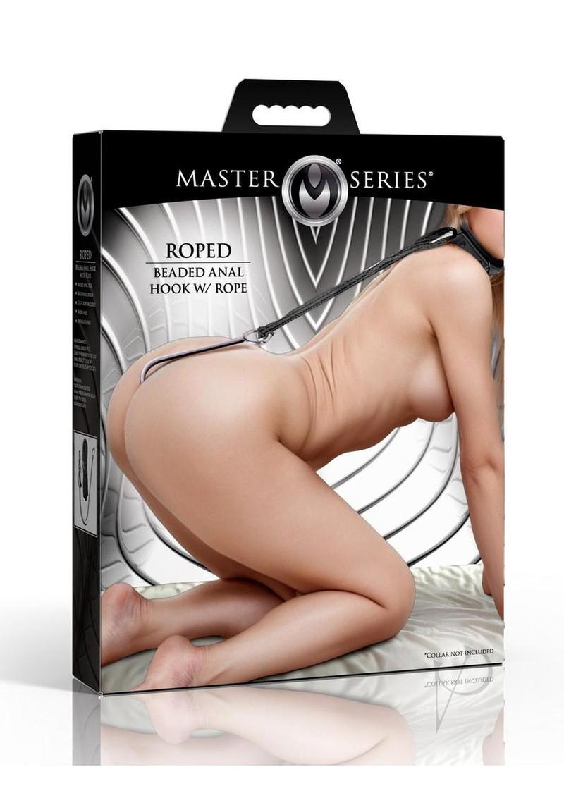 Master Series Roped Beaded Anal Hook with Rope