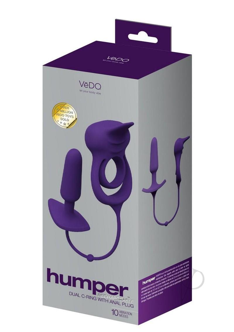 VeDo Humper Rechargeable Silicone Dual C-Ring with Anal Plug