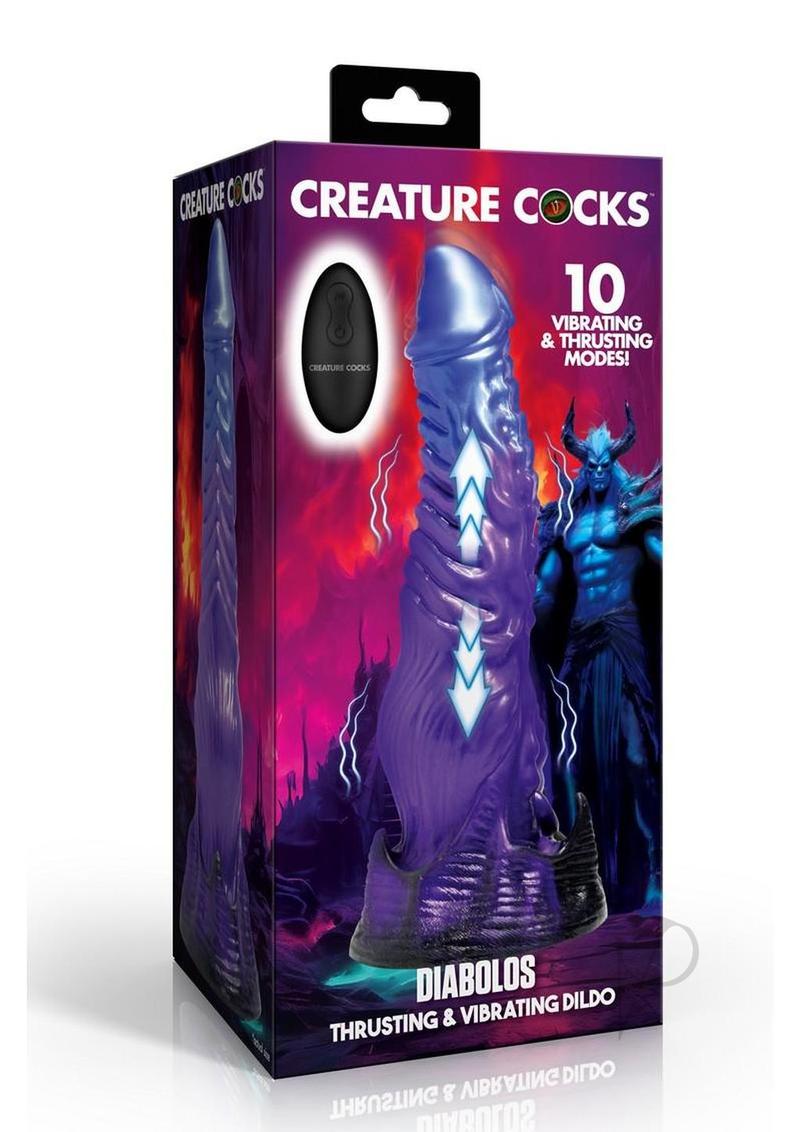 Creature Cocks Diabolos Thrusting & Vibrating Rechargeable Silicone Dildo with Remote Control