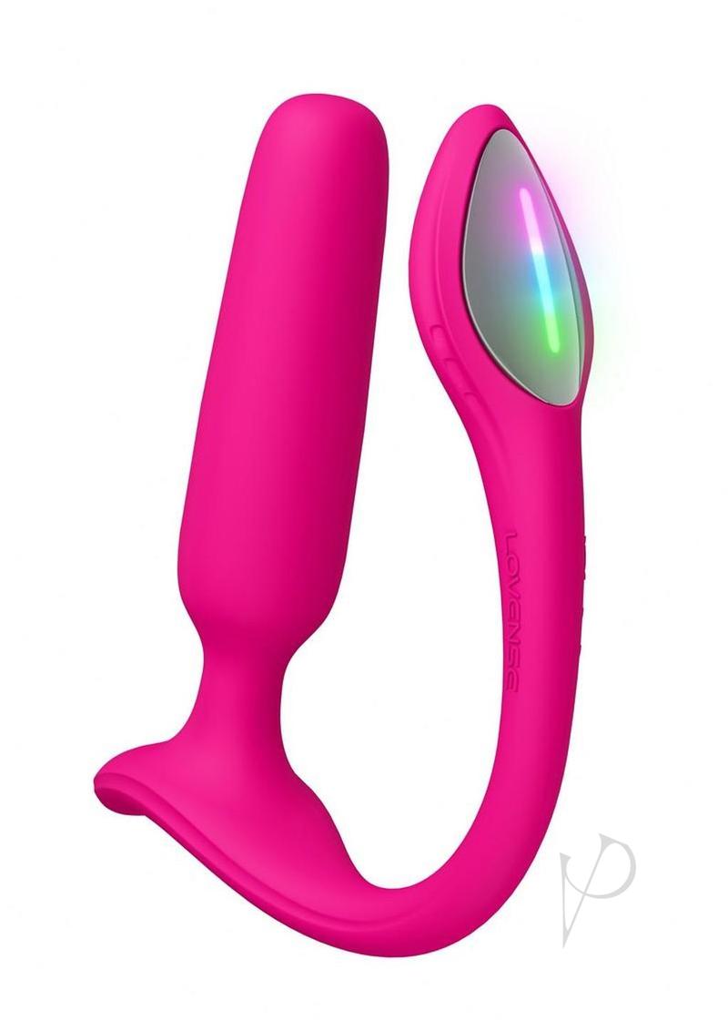 Lovense Lush Rechargeable App Compatible Silicone Vibrating Light Up Anal Plug