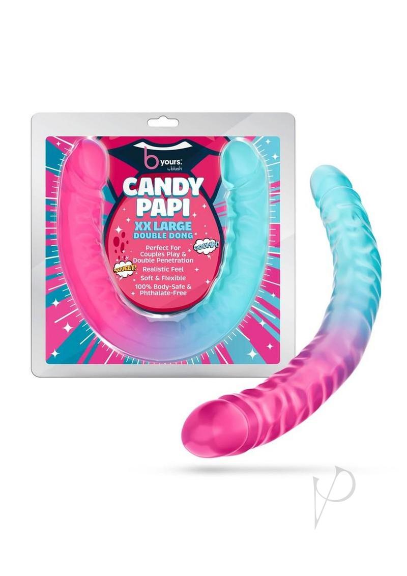 B Yours Candy Papi Double Dildo 17.75in