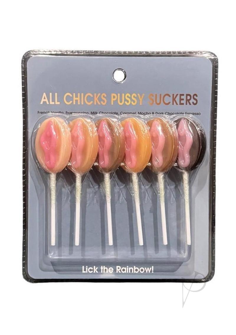 All Chicks Pussy Suckers (6 Pack) - Assorted Flavors