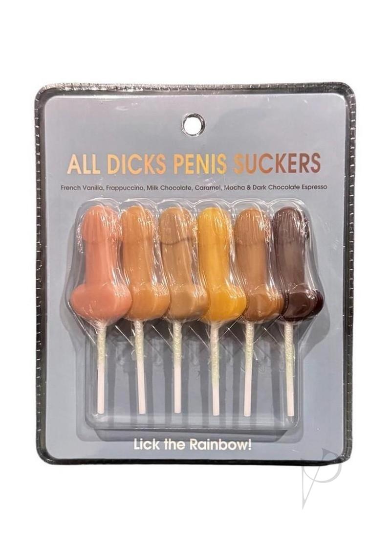All Dicks Penis Suckers (6 Pack) - Assorted Flavors